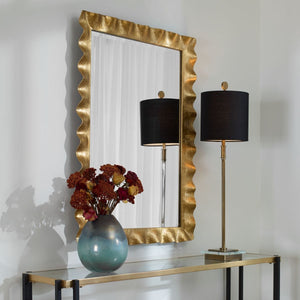 Haya Mirror, Gold - modern mirror with sleek design for contemporary interiors | Image 5 | InSTYLE Home & Rugs