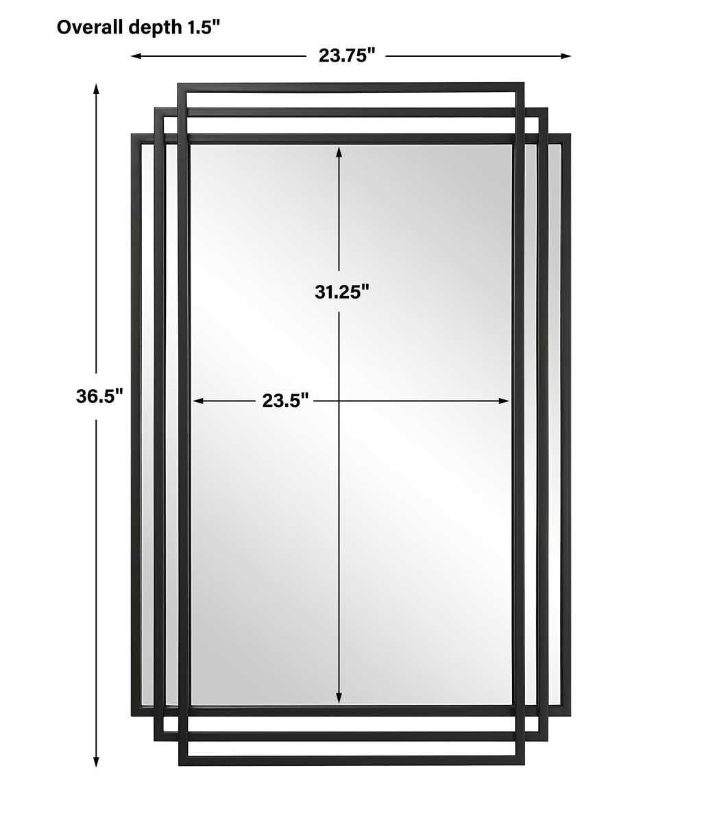Amherst Mirror, Black - elegant mirror for adding style and light to any room | Image 7 | InSTYLE Home & Rugs