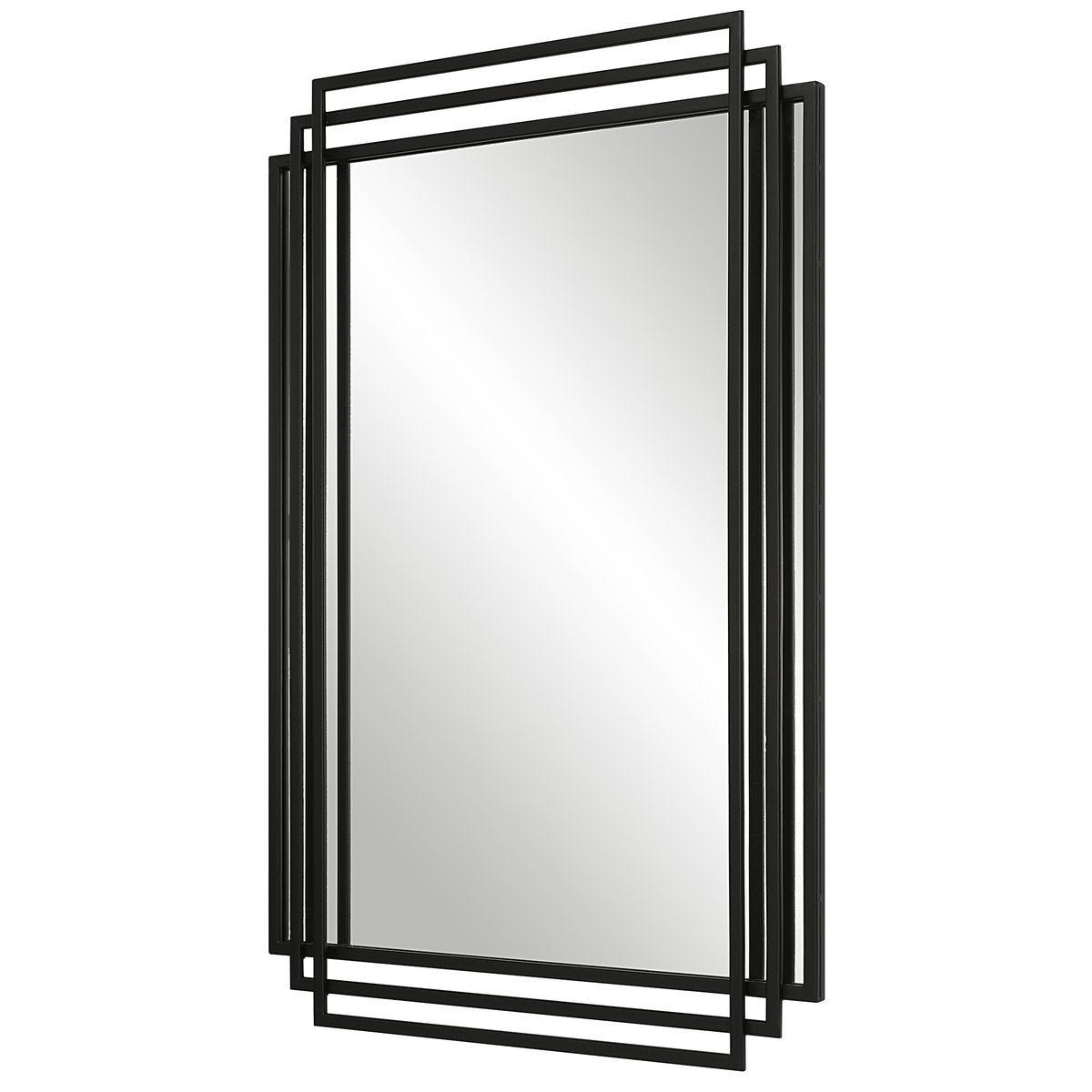Amherst Mirror, Black - elegant mirror for adding style and light to any room | Image 3 | InSTYLE Home & Rugs