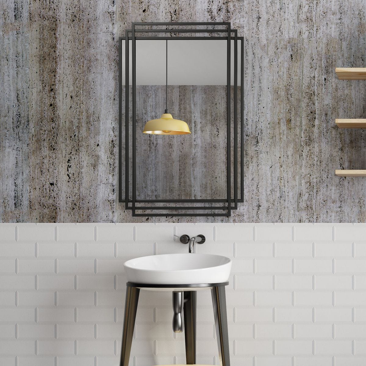 Amherst Mirror, Black - elegant mirror for adding style and light to any room | Image 5 | InSTYLE Home & Rugs