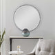 Taza Round Mirror, Antique White