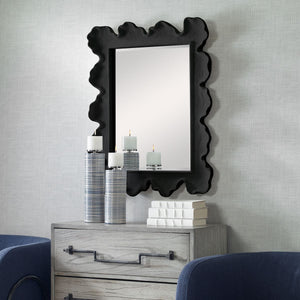 Sea Coral Mirror, Black - full-length mirror for creating the illusion of space and light | Image 5 | InSTYLE Home & Rugs