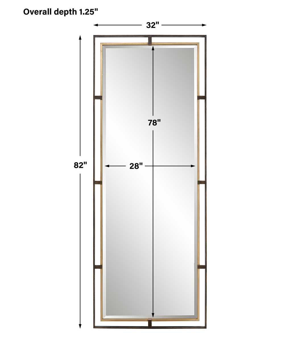 Carrizo Tall Mirror - modern mirror with sleek design for contemporary interiors | Image 6 | InSTYLE Home & Rugs