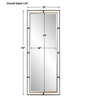 Carrizo Tall Mirror - modern mirror with sleek design for contemporary interiors | Image 6 | InSTYLE Home & Rugs