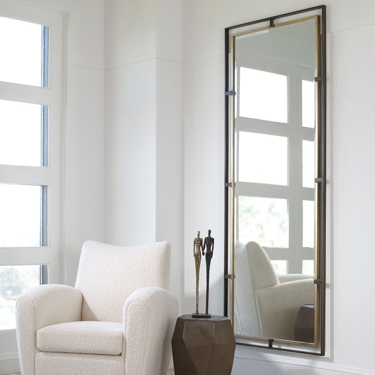 Carrizo Tall Mirror - modern mirror with sleek design for contemporary interiors | Image 1 | InSTYLE Home & Rugs