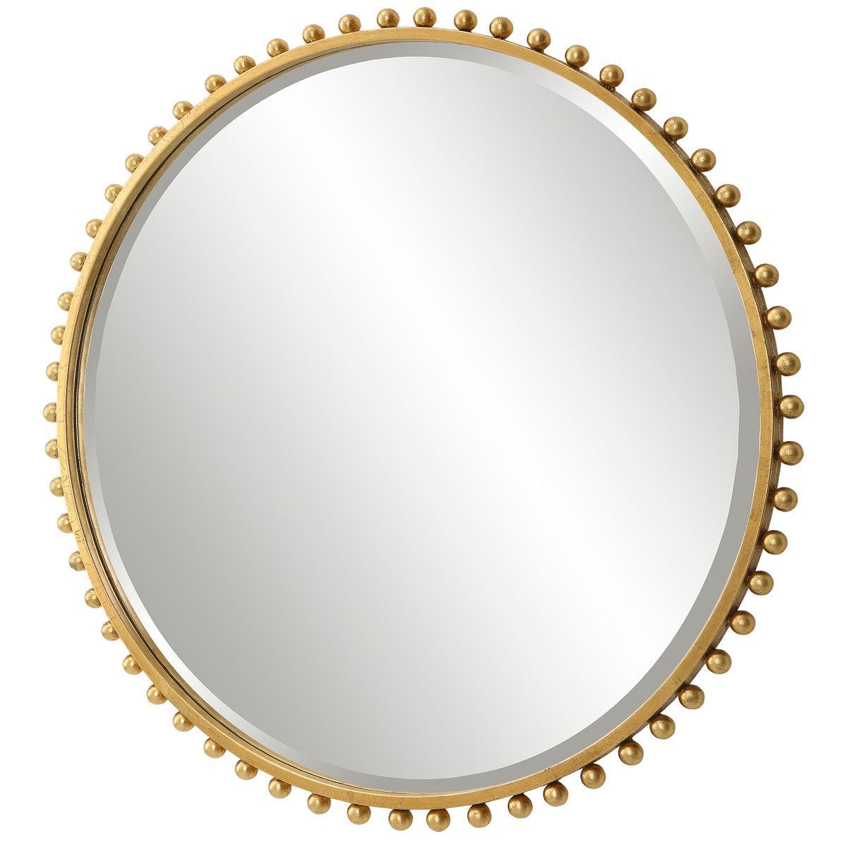 Taza Round Mirror, Gold - elegant mirror for adding style and light to any room | Image 3 | InSTYLE Home & Rugs