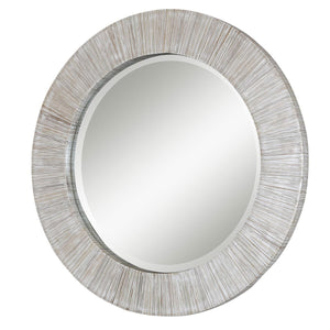 Repose Round Mirror - full-length mirror for creating the illusion of space and light | Image 3 | InSTYLE Home & Rugs