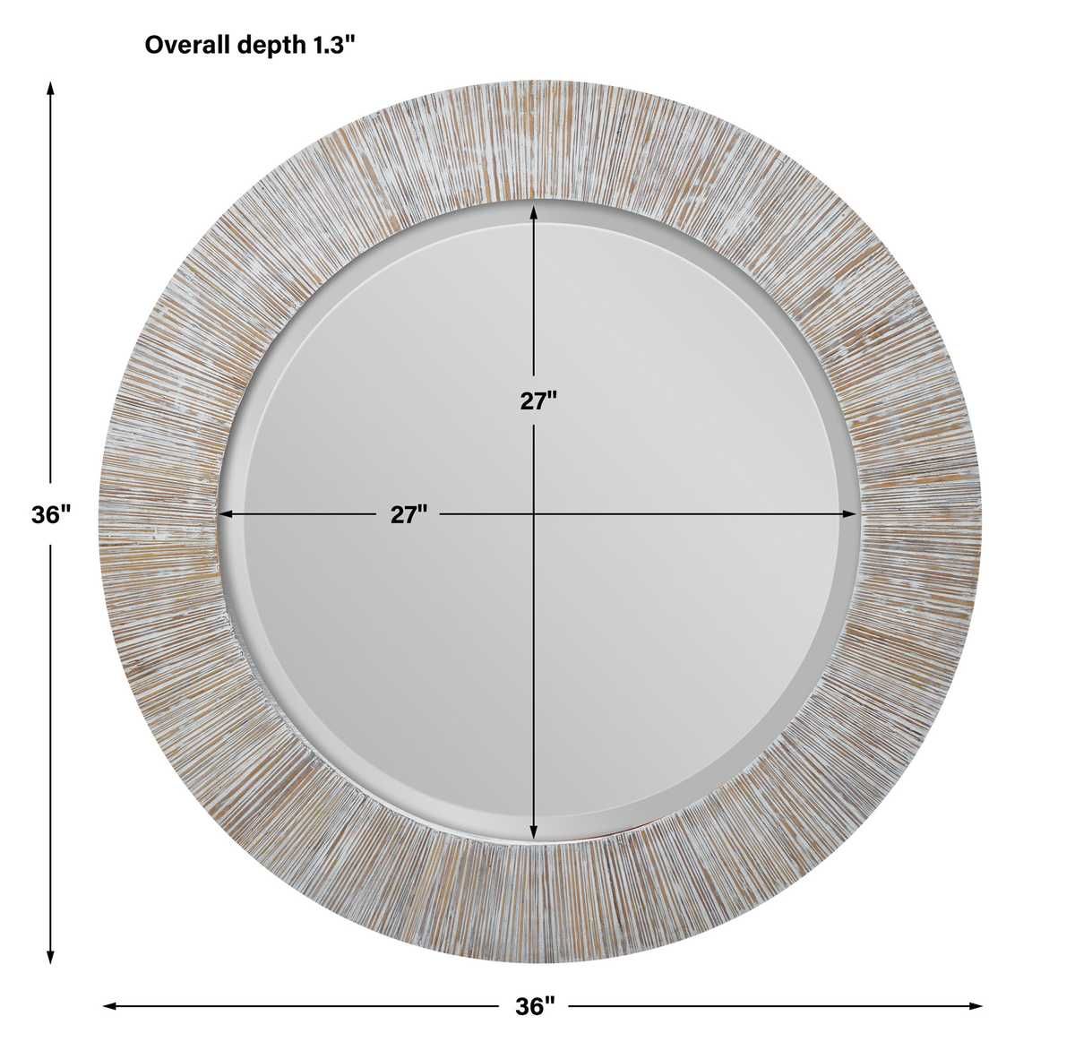 Repose Round Mirror - full-length mirror for creating the illusion of space and light | Image 5 | InSTYLE Home & Rugs