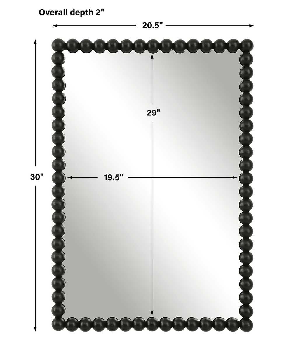 Serna Vanity Mirror, Black - elegant mirror for adding style and light to any room | Image 6 | InSTYLE Home & Rugs
