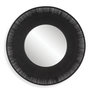 Sailor's Knot Round Mirror, Black - full-length mirror for creating the illusion of space and light | Image 2 | InSTYLE Home & Rugs