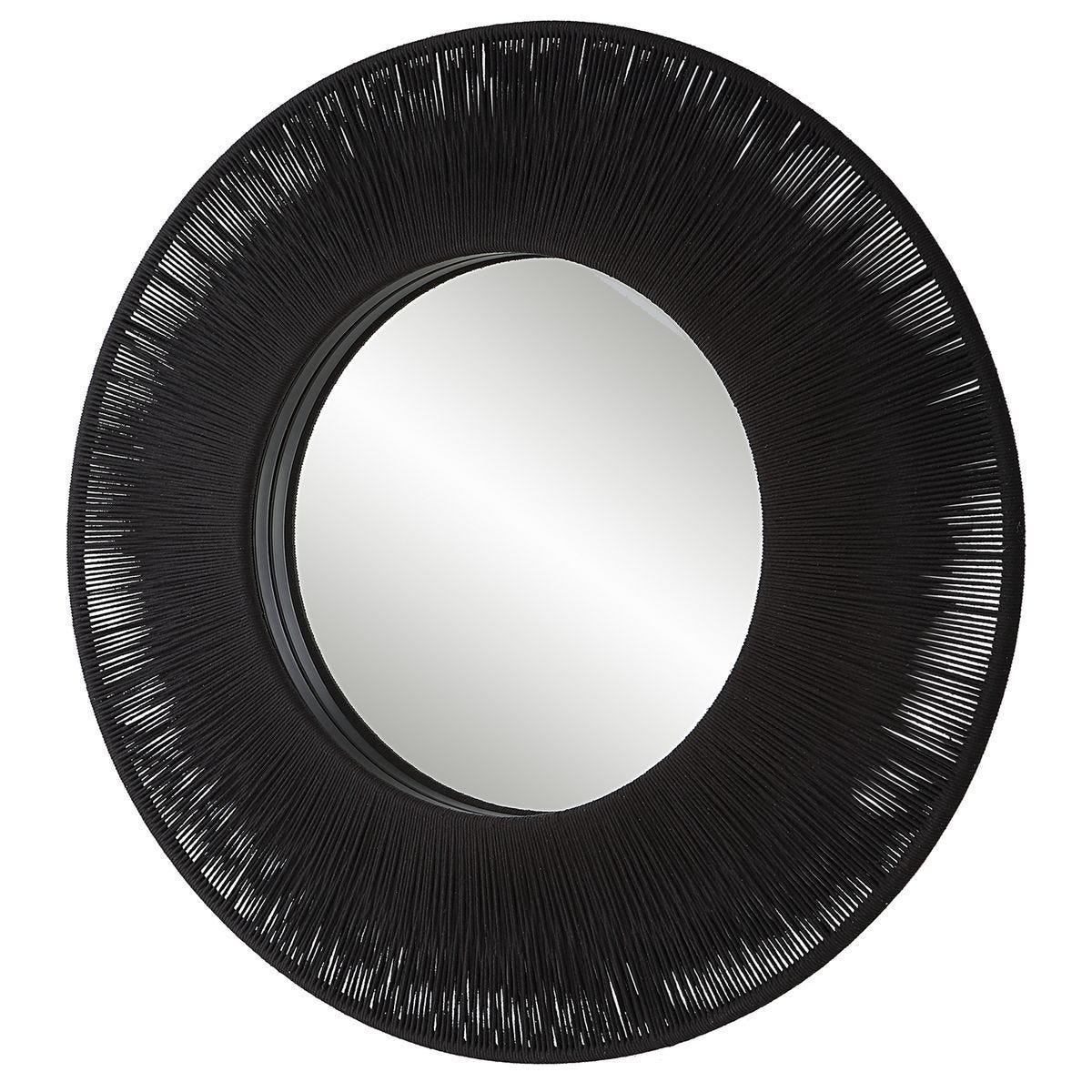 Sailor's Knot Round Mirror, Black - full-length mirror for creating the illusion of space and light | Image 3 | InSTYLE Home & Rugs