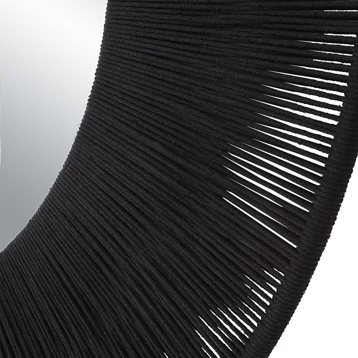 Sailor's Knot Round Mirror, Black - full-length mirror for creating the illusion of space and light | Image 4 | InSTYLE Home & Rugs