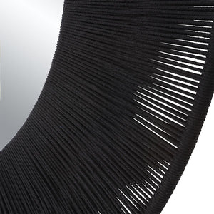Sailor's Knot Round Mirror, Black - full-length mirror for creating the illusion of space and light | Image 4 | InSTYLE Home & Rugs