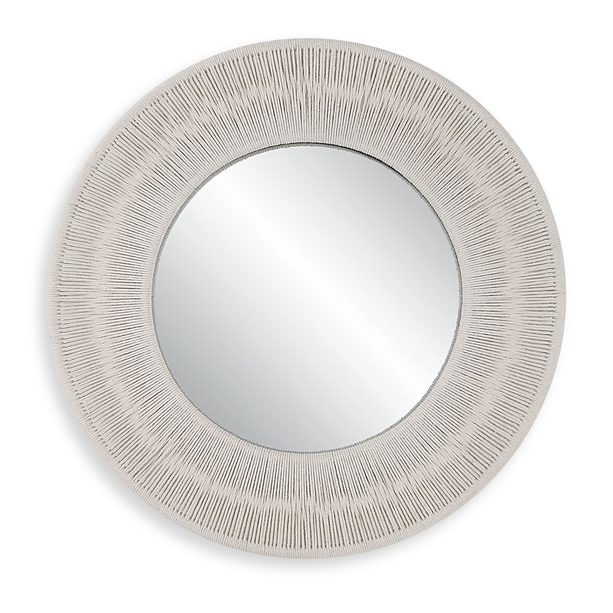 Sailor's Knot Small Round Mirror, White - modern mirror with sleek design for contemporary interiors | Image 2 | InSTYLE Home & Rugs