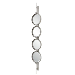 Button Mirror, Silver - modern mirror with sleek design for contemporary interiors | Image 4 | InSTYLE Home & Rugs