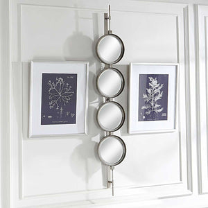 Button Mirror, Silver - modern mirror with sleek design for contemporary interiors | Image 7 | InSTYLE Home & Rugs
