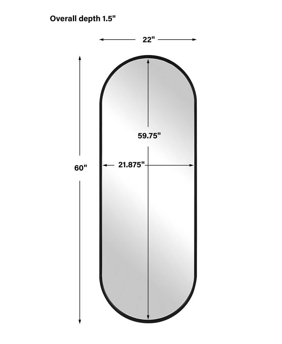 Varina Tall Mirror, Black - elegant mirror for adding style and light to any room | Image 8 | InSTYLE Home & Rugs