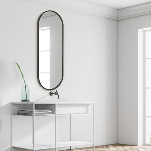 Varina Tall Mirror, Black - elegant mirror for adding style and light to any room | Image 5 | InSTYLE Home & Rugs