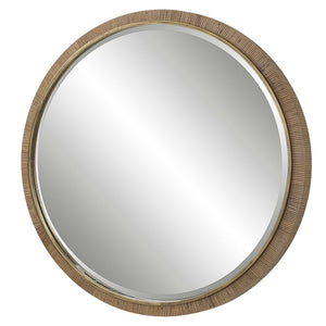Paradise Round Mirror - modern mirror with sleek design for contemporary interiors | Image 4 | InSTYLE Home & Rugs