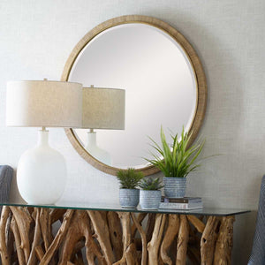 Paradise Round Mirror - modern mirror with sleek design for contemporary interiors | Image 7 | InSTYLE Home & Rugs