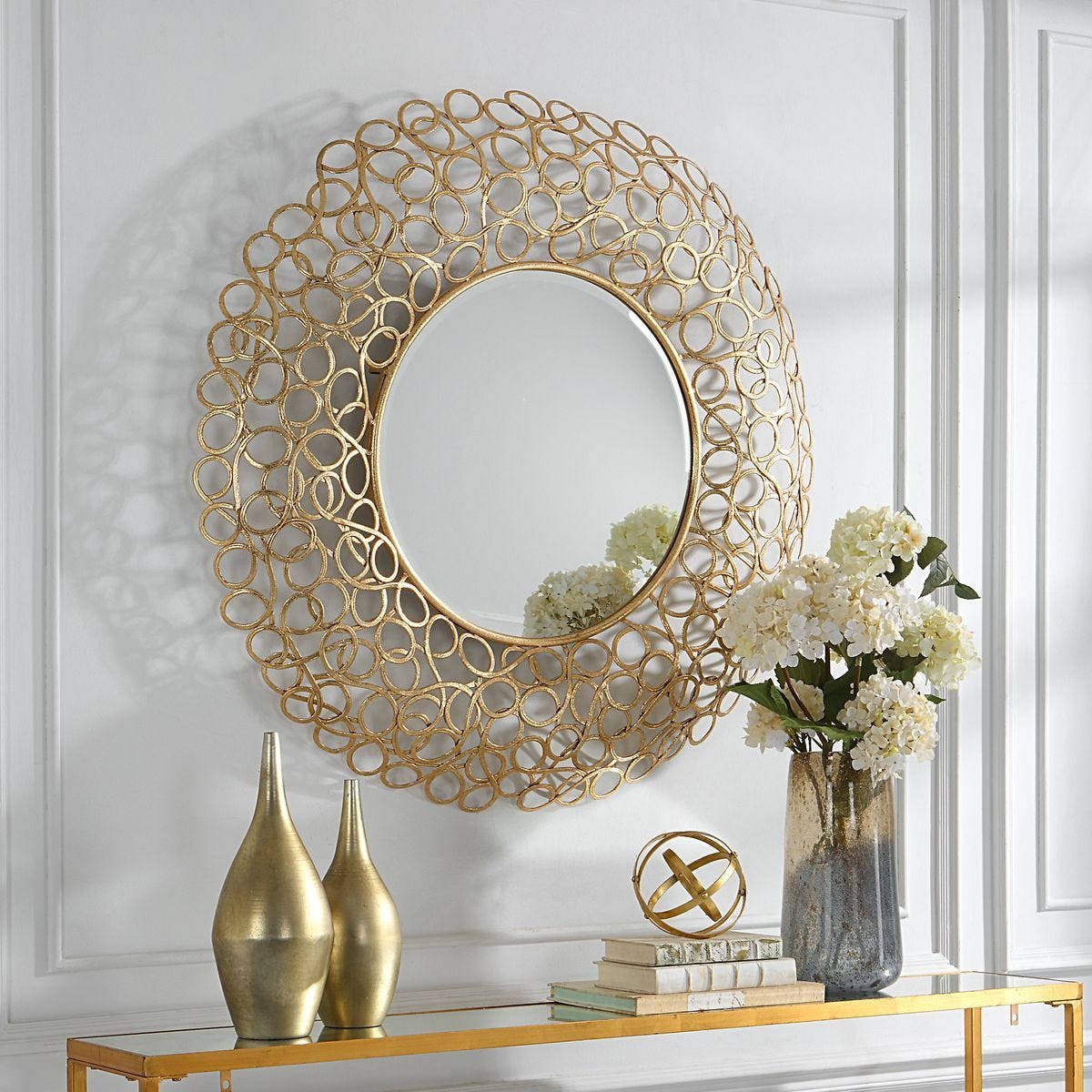 Swirl Round Mirror - elegant mirror for adding style and light to any room | Image 3 | InSTYLE Home & Rugs