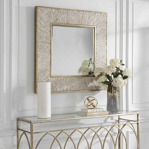 Wharton Square Mirror - modern mirror with sleek design for contemporary interiors | Image 3 | InSTYLE Home & Rugs