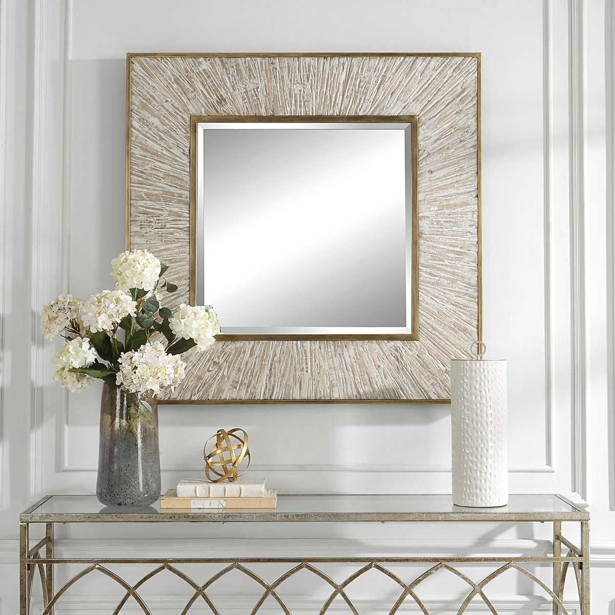 Wharton Square Mirror - modern mirror with sleek design for contemporary interiors | Image 1 | InSTYLE Home & Rugs