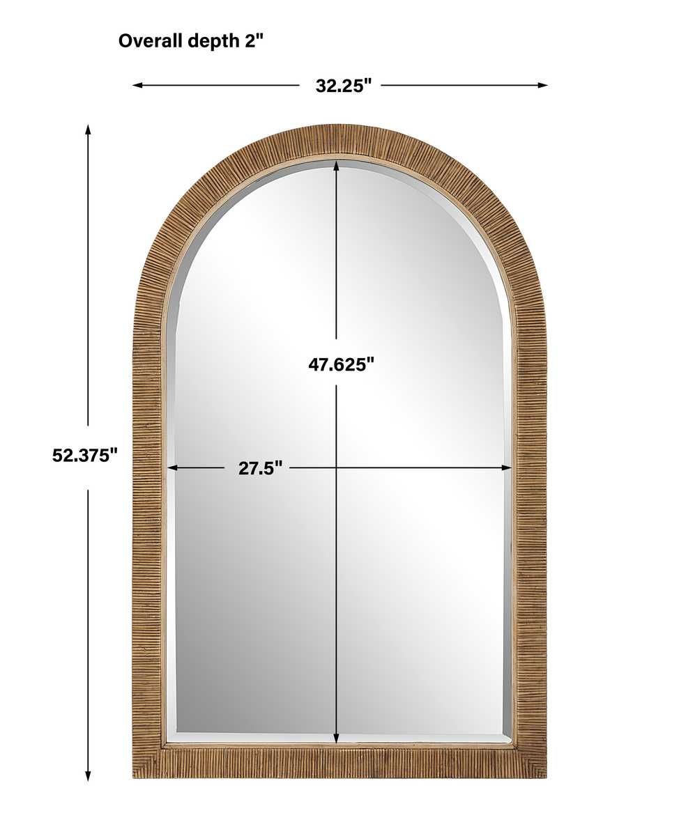 Cape Arch Mirror, Natural - modern mirror with sleek design for contemporary interiors | Image 6 | InSTYLE Home & Rugs