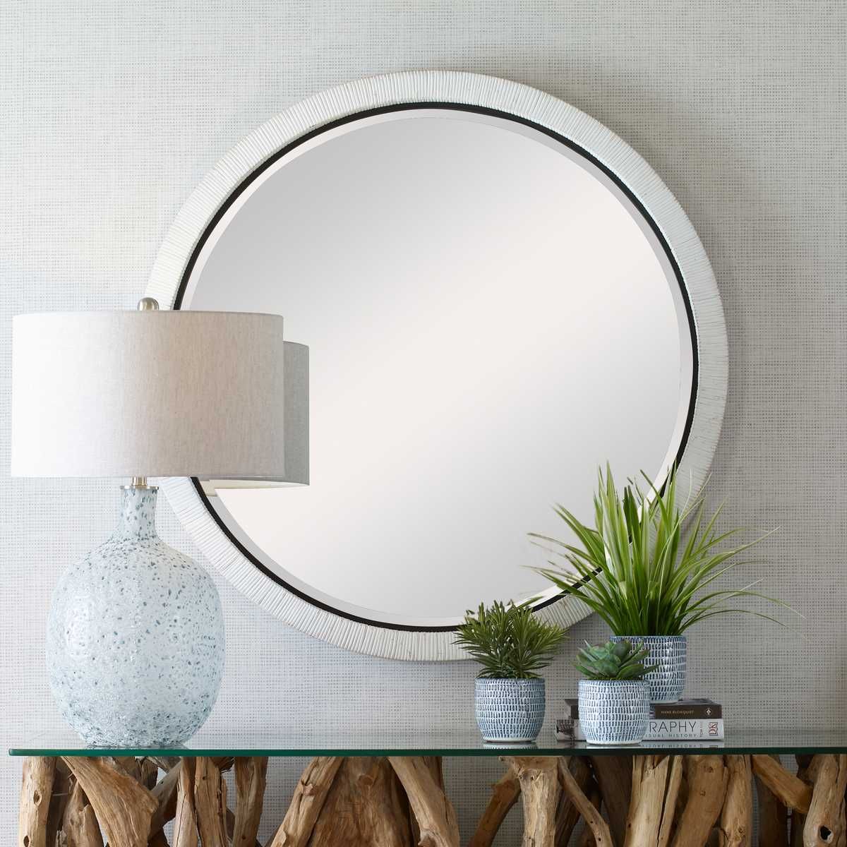 Granada Round Mirror - full-length mirror for creating the illusion of space and light | Image 6 | InSTYLE Home & Rugs