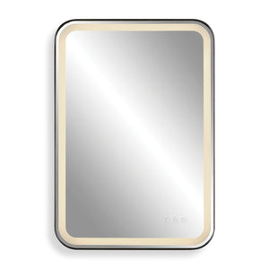 Crofton Lighted Vanity Mirror, Black - modern mirror with sleek design for contemporary interiors | Image 2 | InSTYLE Home & Rugs