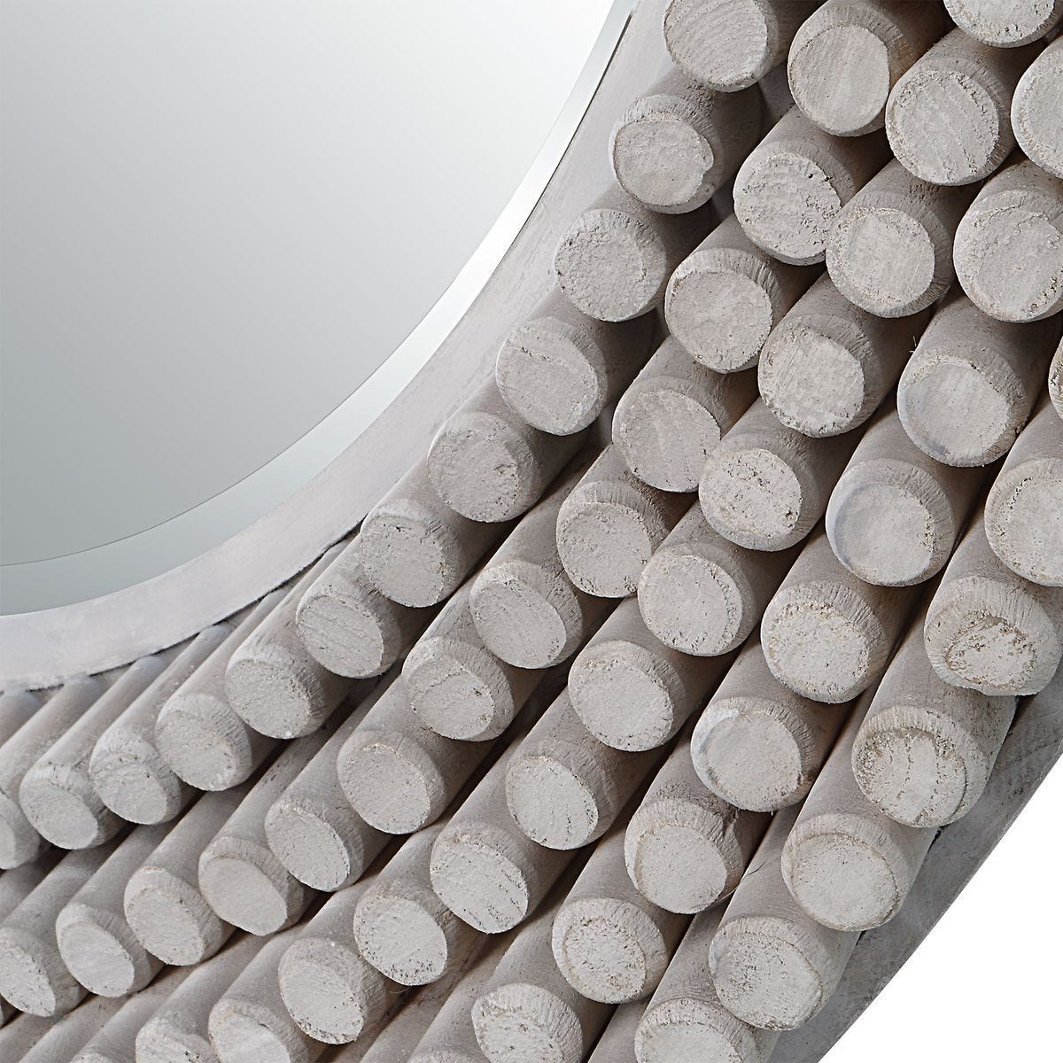 Portside Round Mirror, Gray - full-length mirror for creating the illusion of space and light | Image 4 | InSTYLE Home & Rugs