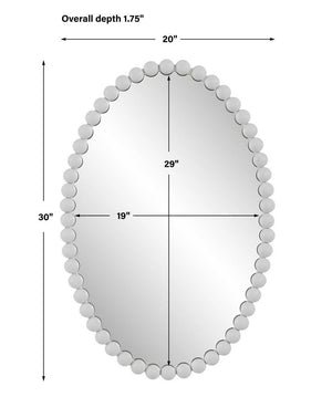 Serna Oval Mirror, White - elegant mirror for adding style and light to any room | Image 6 | InSTYLE Home & Rugs