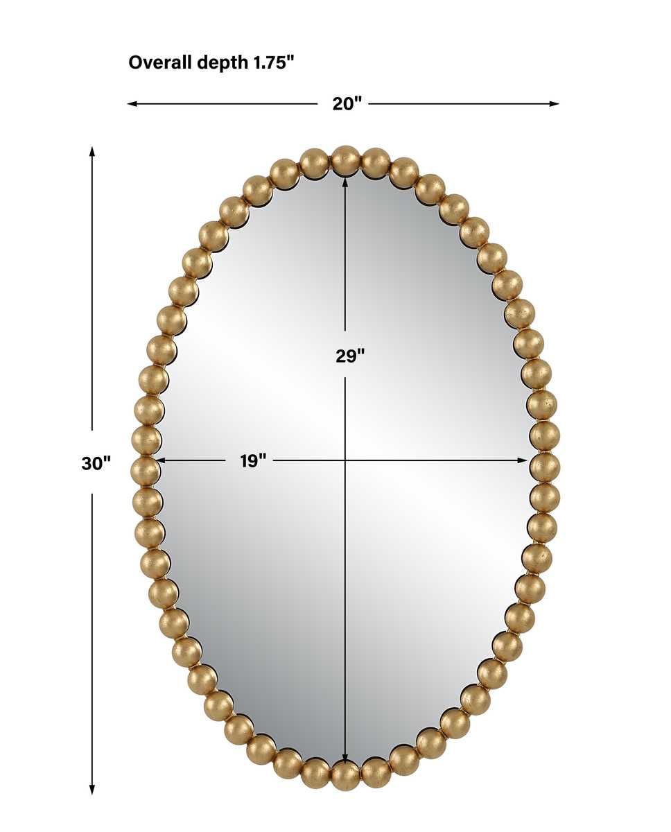 Serna Oval Mirror, Gold - full-length mirror for creating the illusion of space and light | Image 6 | InSTYLE Home & Rugs