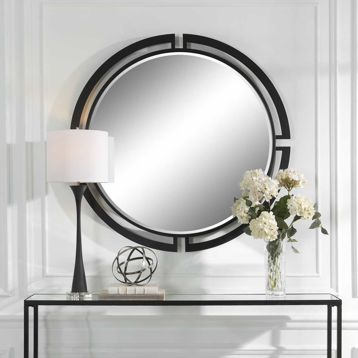 Quadrant Round Mirror - elegant mirror for adding style and light to any room | Image 1 | InSTYLE Home & Rugs