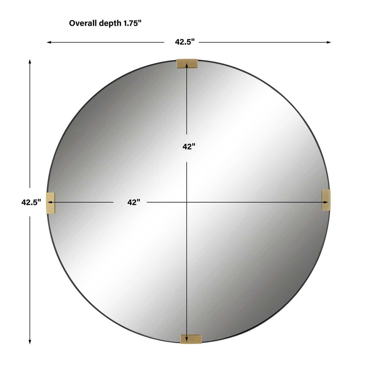Clip Round Mirror - modern mirror with sleek design for contemporary interiors | Image 6 | InSTYLE Home & Rugs