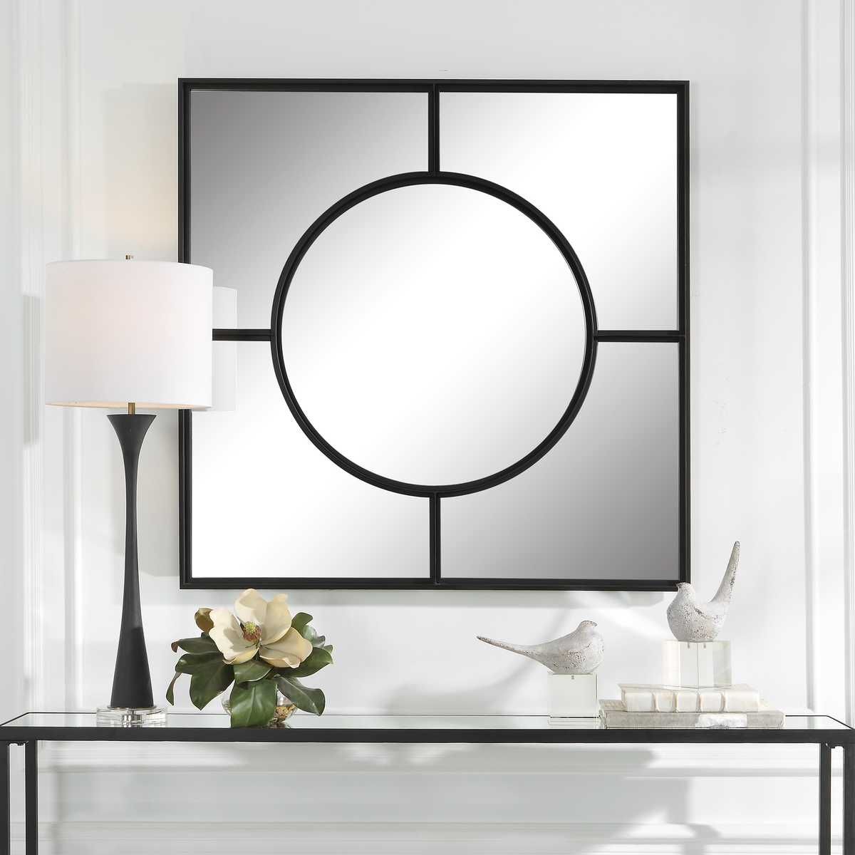 Spurgeon Square Mirror - modern mirror with sleek design for contemporary interiors | Image 1 | InSTYLE Home & Rugs