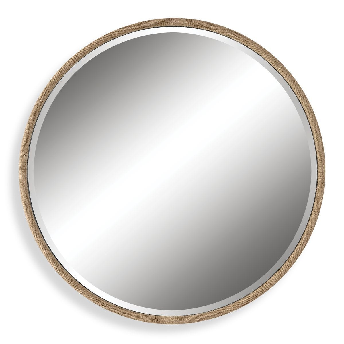 Ranchero Round Mirror, Natural - full-length mirror for creating the illusion of space and light | Image 2 | InSTYLE Home & Rugs