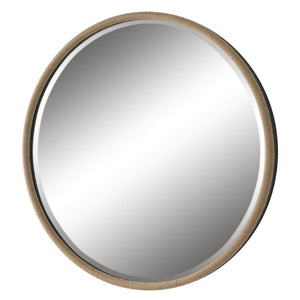 Ranchero Round Mirror, Natural - full-length mirror for creating the illusion of space and light | Image 3 | InSTYLE Home & Rugs