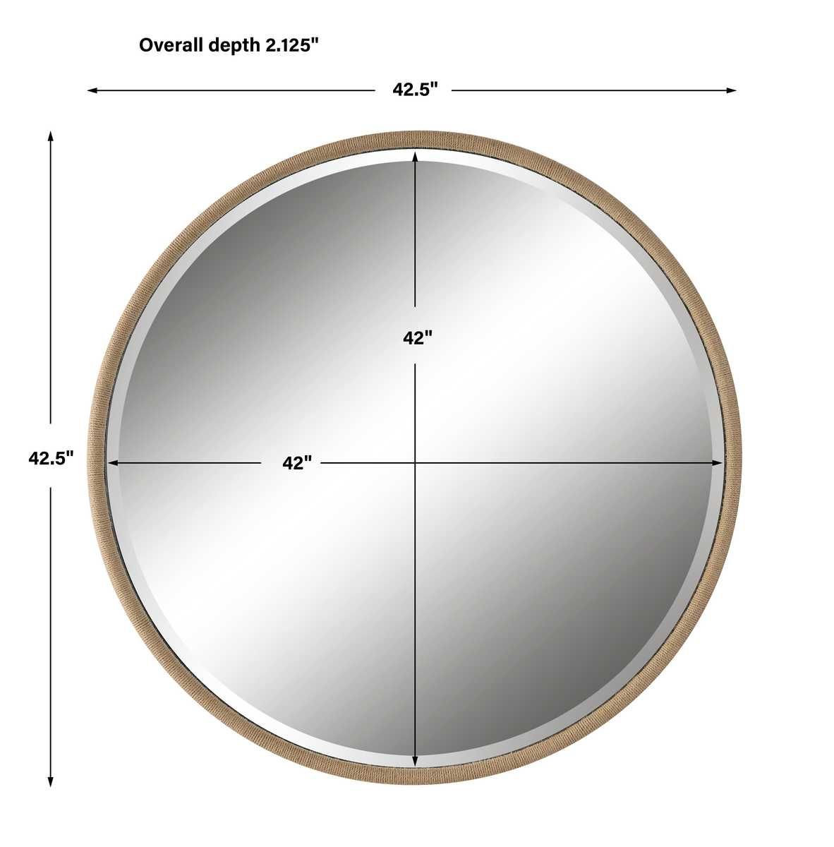 Ranchero Round Mirror, Natural - full-length mirror for creating the illusion of space and light | Image 6 | InSTYLE Home & Rugs