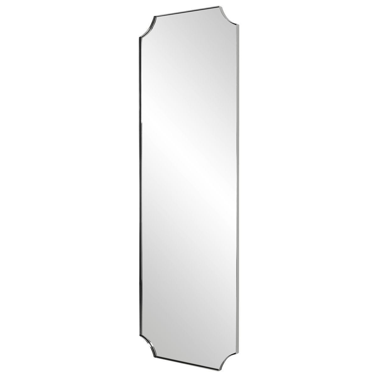 Lennox Tall Mirror, Nickel - full-length mirror for creating the illusion of space and light | Image 3 | InSTYLE Home & Rugs