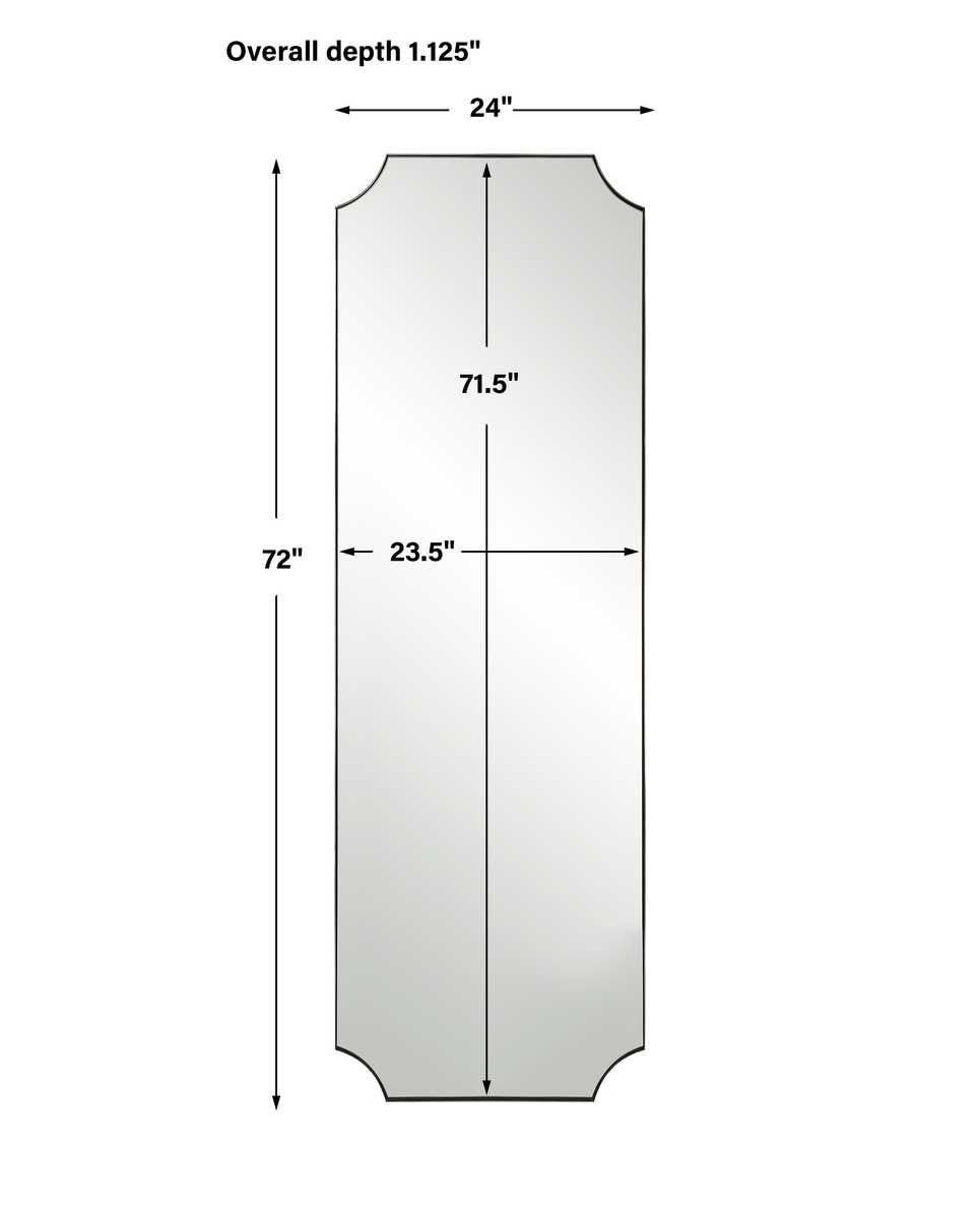 Lennox Tall Mirror, Nickel - full-length mirror for creating the illusion of space and light | Image 6 | InSTYLE Home & Rugs
