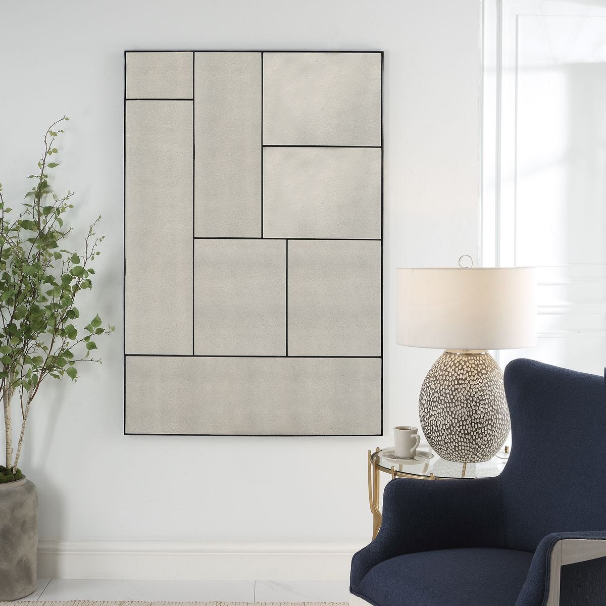 Puzzle Piece Mirror - modern mirror with sleek design for contemporary interiors | Image 5 | InSTYLE Home & Rugs