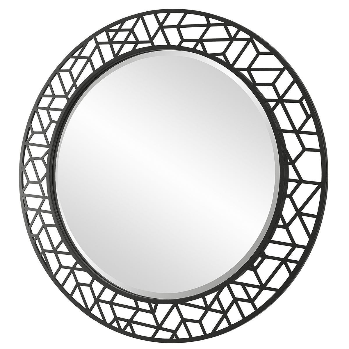 Mosaic Round Mirror - elegant mirror for adding style and light to any room | Image 3 | InSTYLE Home & Rugs
