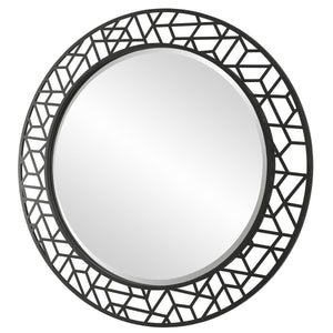 Mosaic Round Mirror - elegant mirror for adding style and light to any room | Image 3 | InSTYLE Home & Rugs