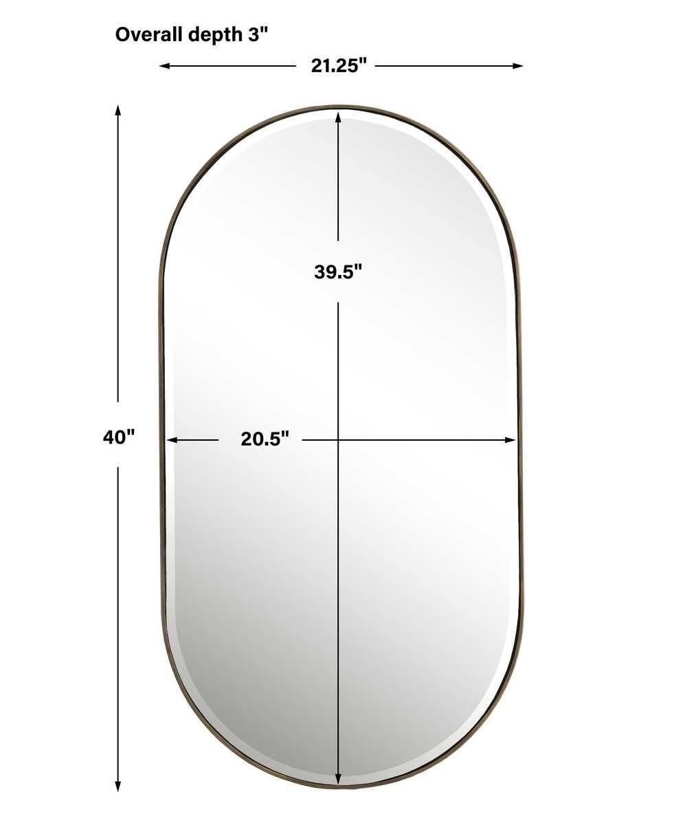 Lago Oval Mirror, Gold - modern mirror with sleek design for contemporary interiors | Image 7 | InSTYLE Home & Rugs
