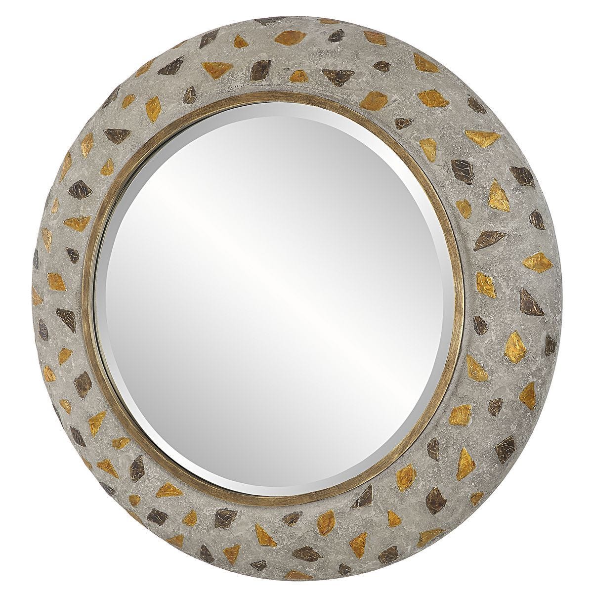 Copper Terrazzo Round Mirror - elegant mirror for adding style and light to any room | Image 3 | InSTYLE Home & Rugs