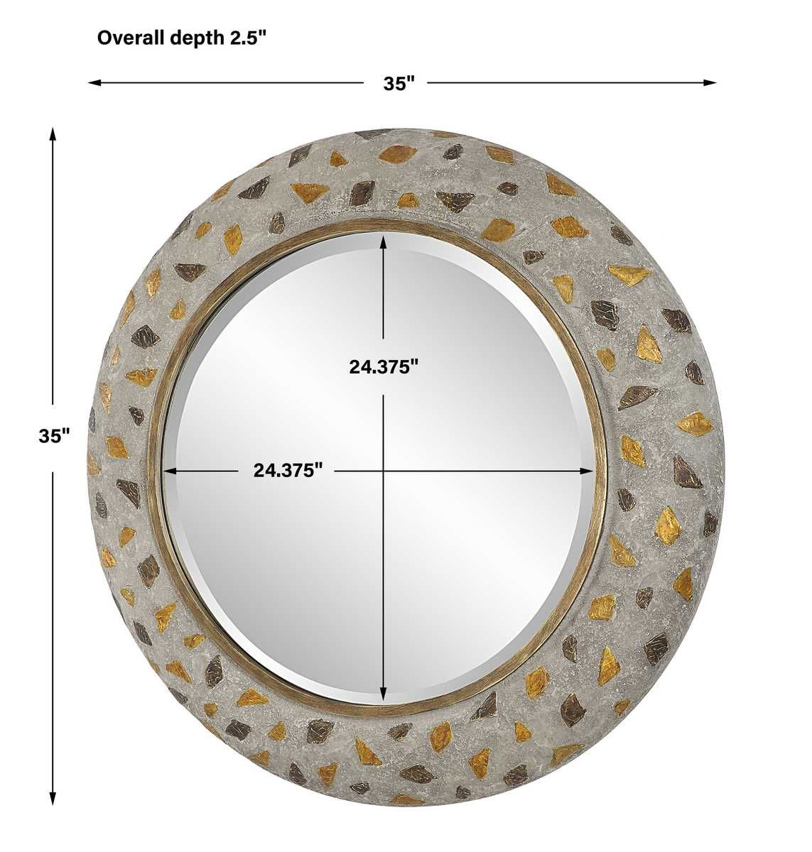 Copper Terrazzo Round Mirror - elegant mirror for adding style and light to any room | Image 5 | InSTYLE Home & Rugs