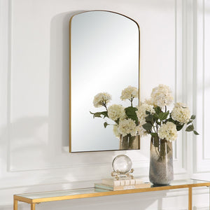 Tordera Arch Mirror, Brass - elegant mirror for adding style and light to any room | Image 3 | InSTYLE Home & Rugs