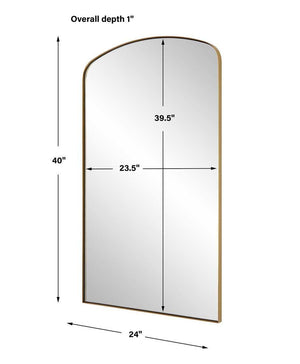 Tordera Arch Mirror, Brass - elegant mirror for adding style and light to any room | Image 6 | InSTYLE Home & Rugs