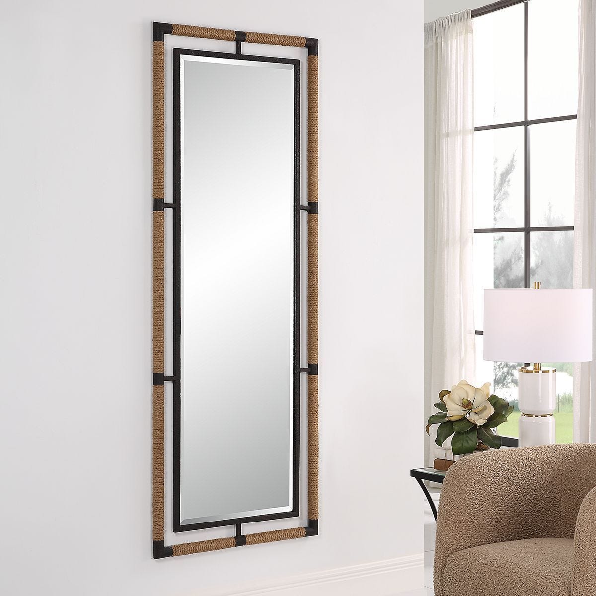 Melville Tall Mirror - elegant mirror for adding style and light to any room | Image 3 | InSTYLE Home & Rugs